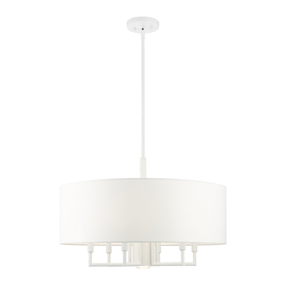 7 Lt White Pendant Chandelier