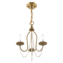 Livex Lighting 40793-01 - 3 Lt Antique Brass Mini Chandelier