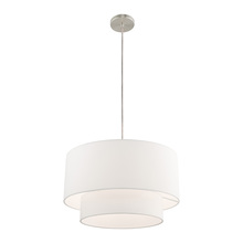 Livex Lighting 41098-91 - 1 Lt Brushed Nickel Pendant Chandelier