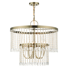 Livex Lighting 51065-01 - 5 Lt Antique Brass Pendant Chandelier