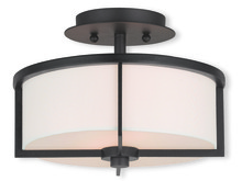 Livex Lighting 51072-07 - 2 Light Bronze Ceiling Mount