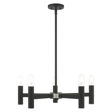 Livex Lighting 51135-04 - 5 Lt Black Chandelier