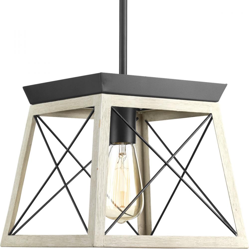 Briarwood Collection One-Light Graphite Coastal Mini-Pendant Light