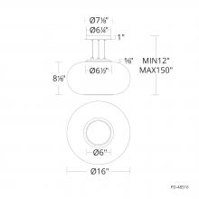 WAC US PD-48516-35-BK - Doma Pendant Light