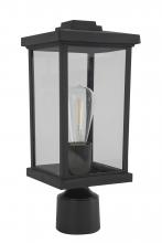 Craftmade ZA2415-TB-C - Resilience 1 Light Outdoor Post Mount in Textured Black, Clear Lens