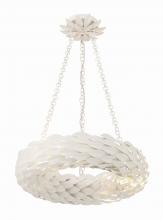 Crystorama 535-MT - Broche 6 Light LED Matte White Chandelier