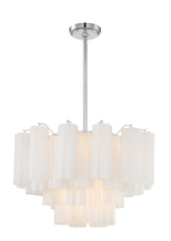 Crystorama ADD-308-CH-WH - Addis 9 Light Polished Chrome Chandelier