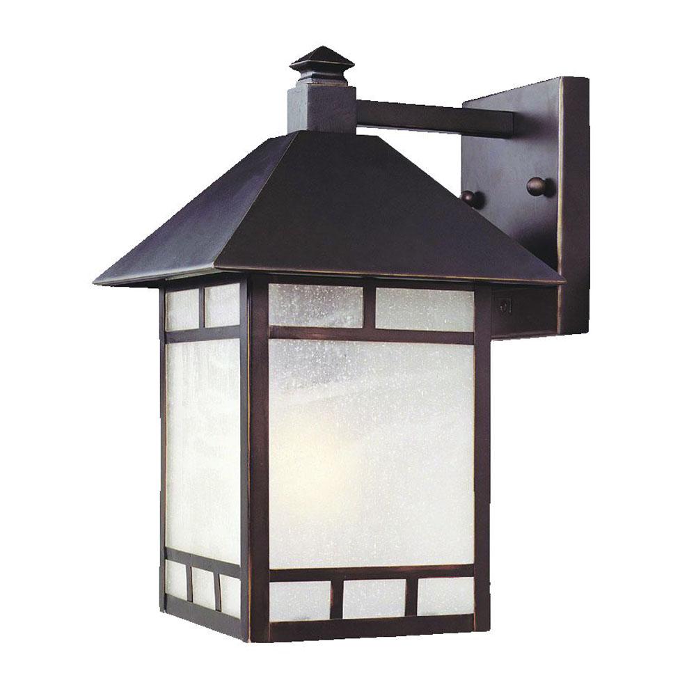 Artisan Collection Wall-Mount 1-Light Outdoor Architectural Bronze Light Fixture