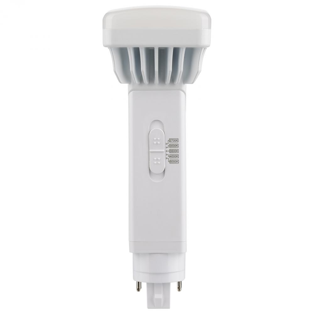 9 Watt PL 4-Pin LED; 1100 Lumens; G24q Base; CCT Selectable; White Finish; 120-277 Volts