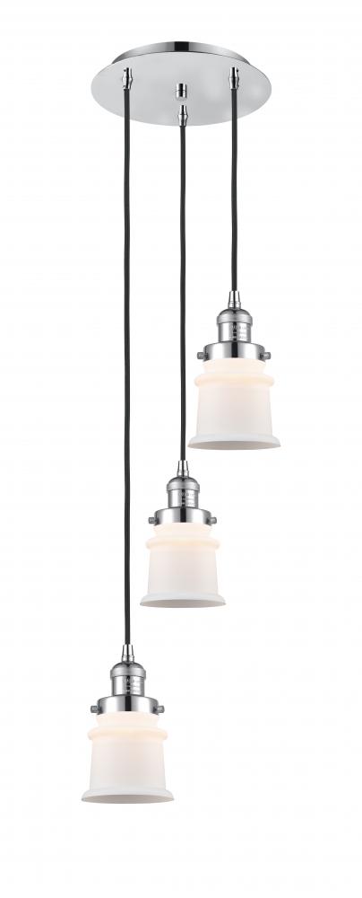 Canton - 3 Light - 12 inch - Polished Chrome - Cord hung - Multi Pendant