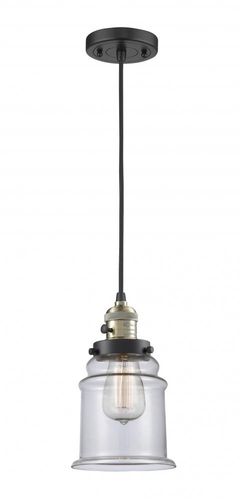 Canton - 1 Light - 6 inch - Black Antique Brass - Cord hung - Mini Pendant