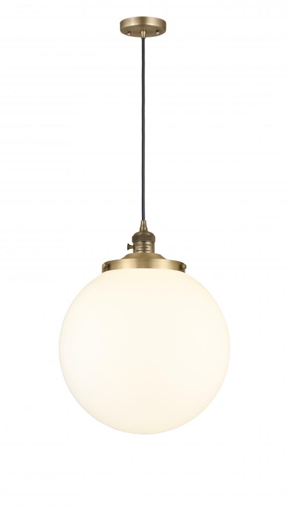 Beacon - 1 Light - 14 inch - Brushed Brass - Cord hung - Mini Pendant