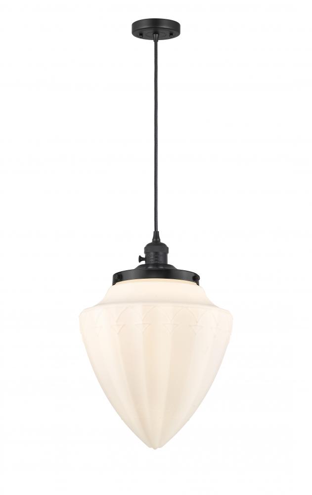 Bridgeton - 1 Light - 16 inch - Matte Black - Cord hung - Mini Pendant