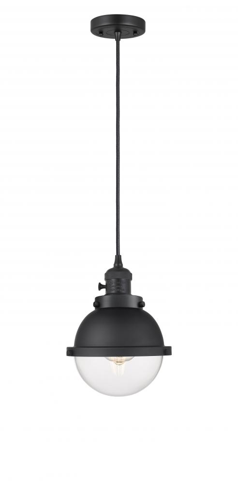 Hampden - 1 Light - 7 inch - Matte Black - Cord hung - Mini Pendant