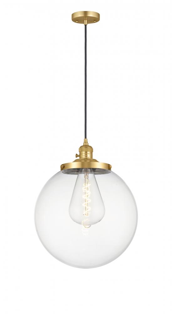 Beacon - 1 Light - 14 inch - Satin Gold - Cord hung - Mini Pendant