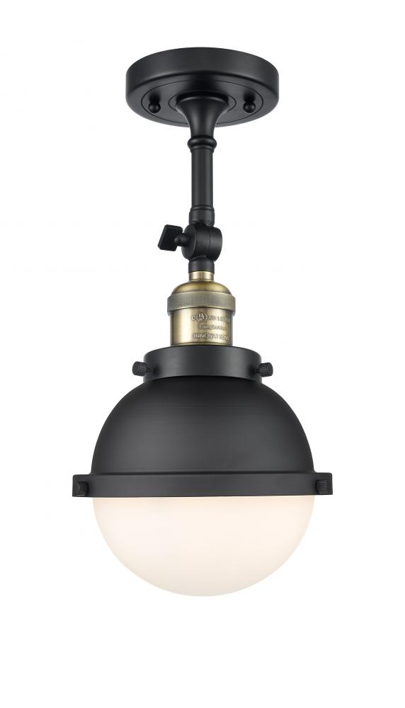 Hampden - 1 Light - 7 inch - Black Antique Brass - Semi-Flush Mount