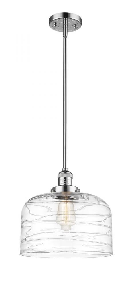 Bell - 1 Light - 12 inch - Polished Chrome - Stem Hung - Mini Pendant