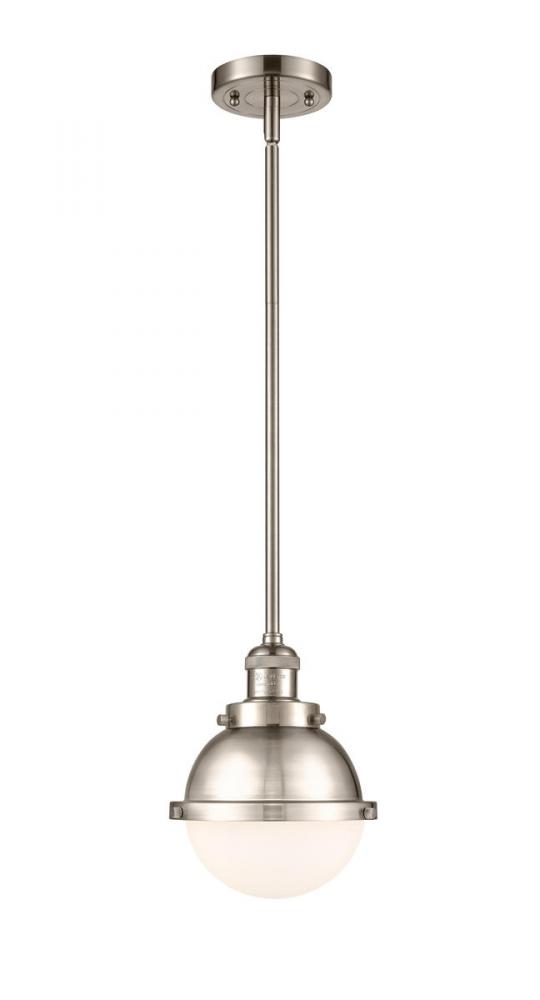 Hampden - 1 Light - 7 inch - Brushed Satin Nickel - Stem Hung - Mini Pendant