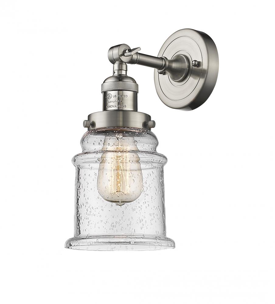 Canton - 1 Light - 7 inch - Brushed Satin Nickel - Adjustable Sconce