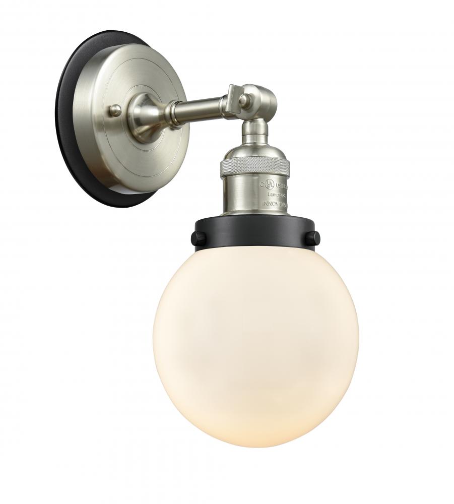 Beacon - 1 Light - 6 inch - Brushed Satin Nickel - Sconce