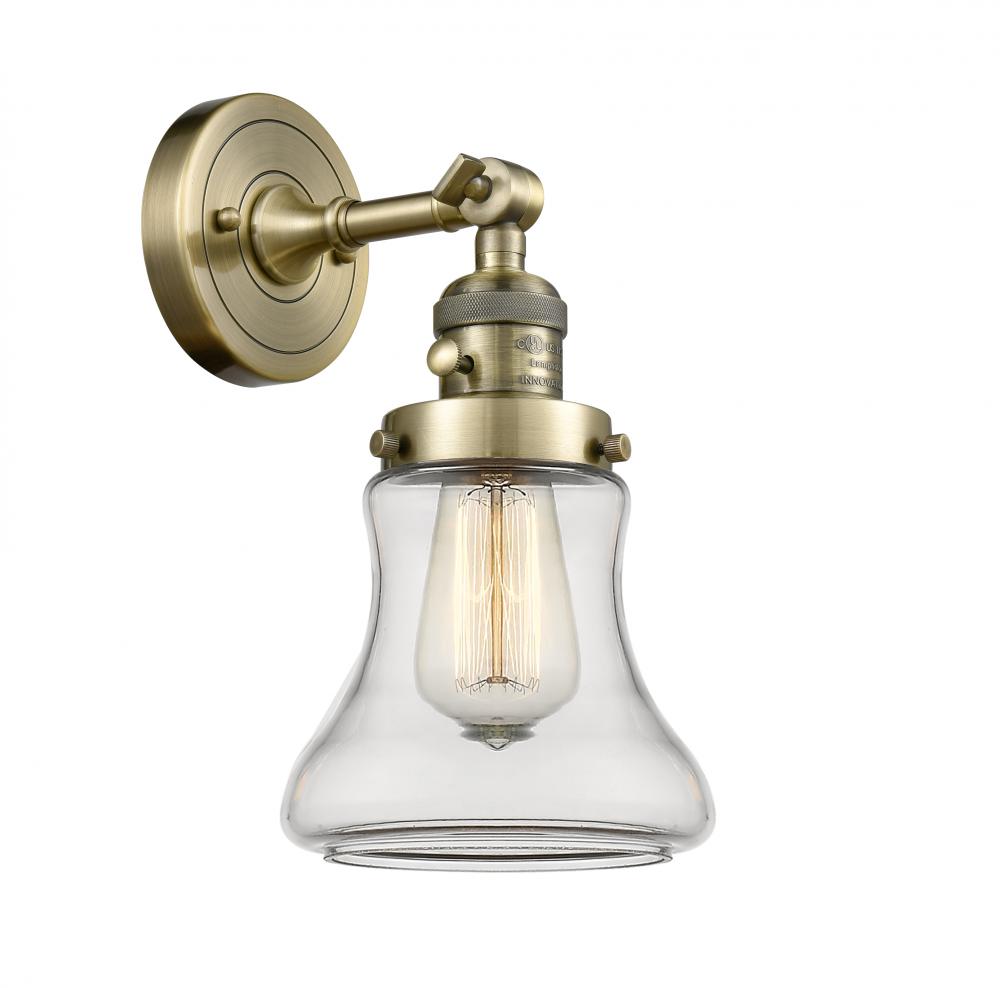 Bellmont - 1 Light - 7 inch - Antique Brass - Sconce