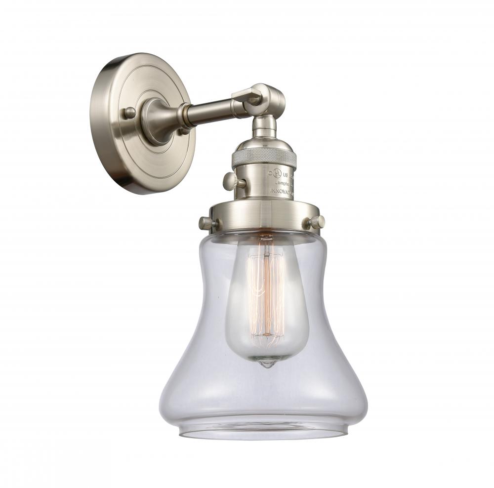 Bellmont - 1 Light - 7 inch - Brushed Satin Nickel - Sconce