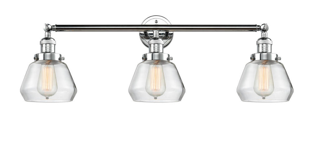 Fulton - 3 Light - 30 inch - Polished Chrome - Bath Vanity Light