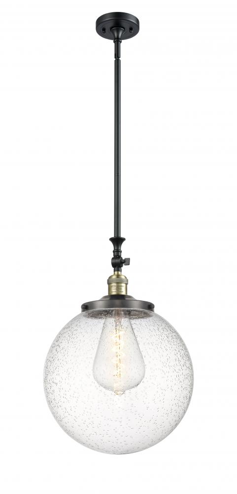 Beacon - 1 Light - 12 inch - Black Antique Brass - Stem Hung - Mini Pendant