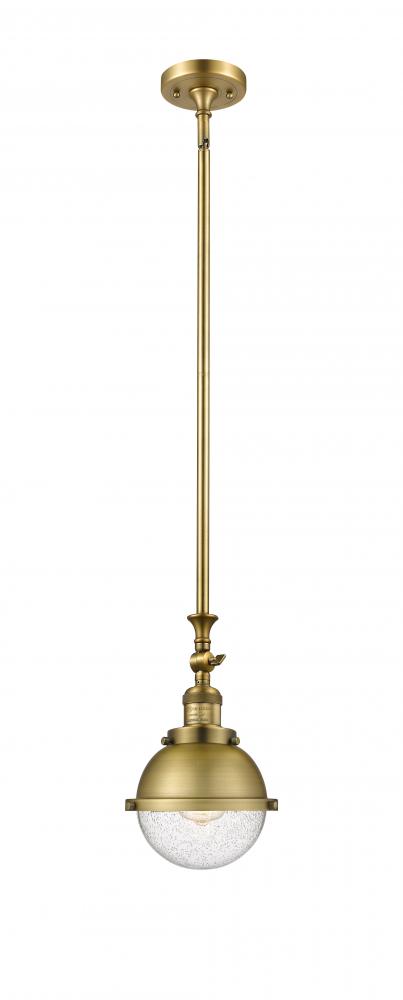 Hampden - 1 Light - 7 inch - Brushed Brass - Stem Hung - Mini Pendant