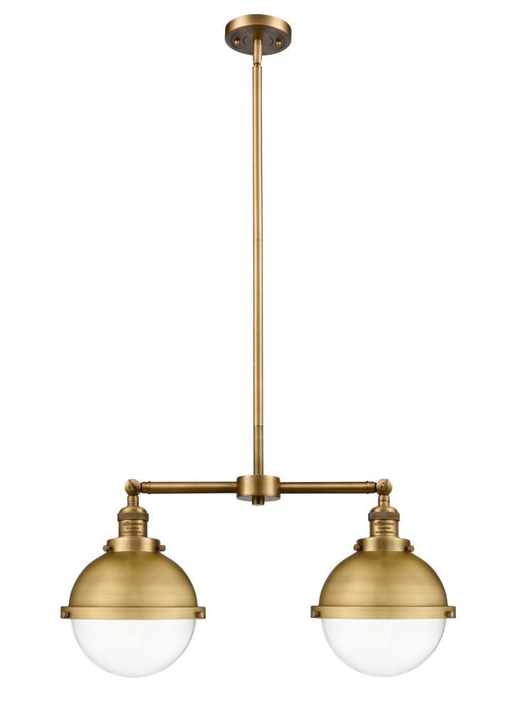 Hampden - 2 Light - 18 inch - Brushed Brass - Stem Hung - Island Light