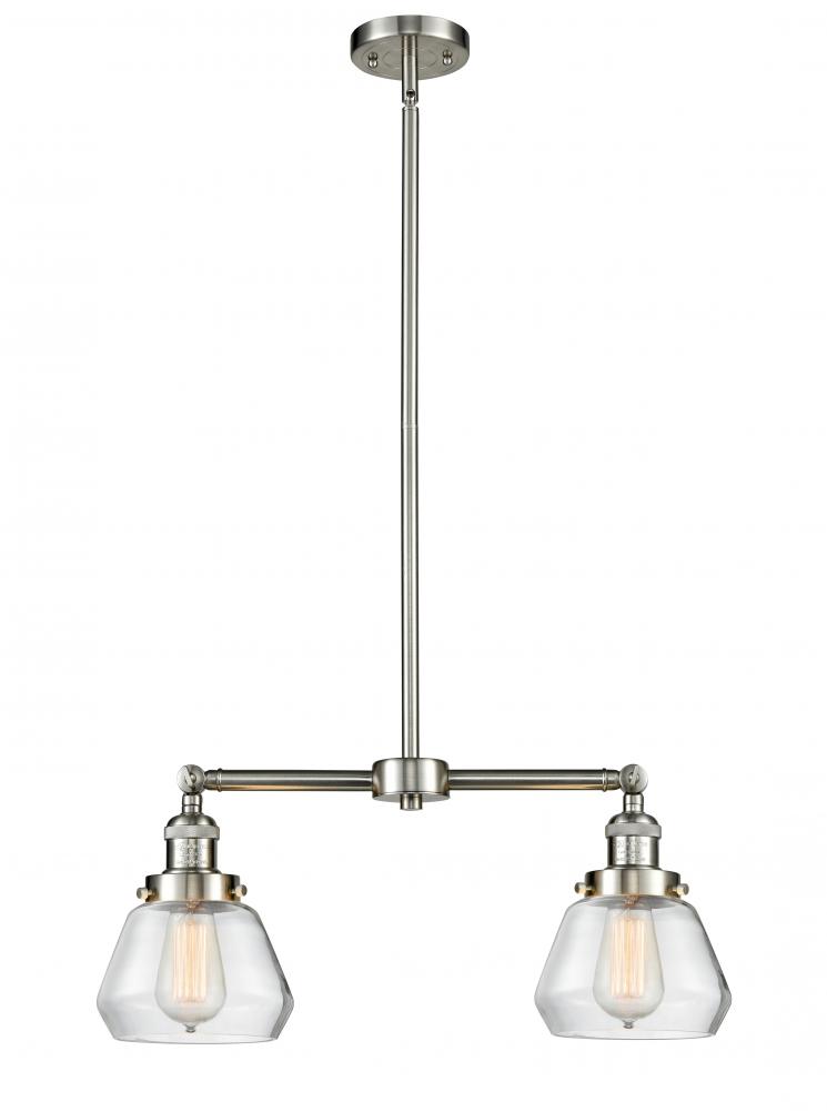 Fulton - 2 Light - 21 inch - Brushed Satin Nickel - Stem Hung - Island Light