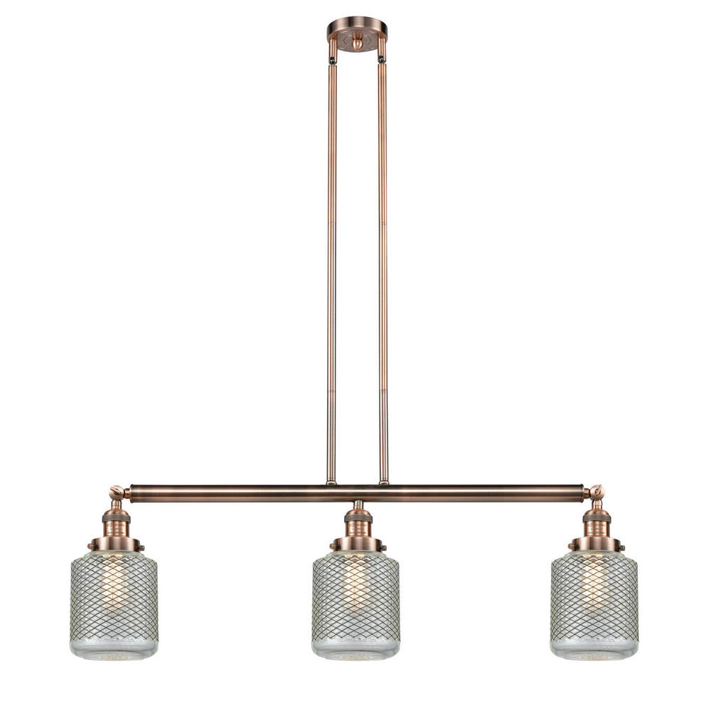 Stanton - 3 Light - 39 inch - Antique Copper - Stem Hung - Island Light