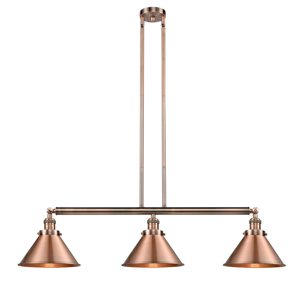 Briarcliff - 3 Light - 43 inch - Antique Copper - Stem Hung - Island Light