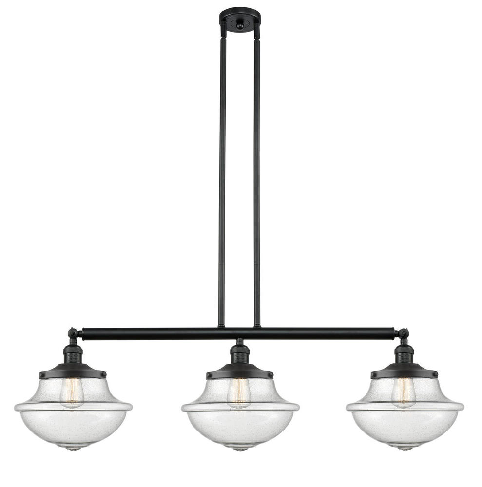 Oxford - 3 Light - 42 inch - Matte Black - Stem Hung - Adjustable Island Light