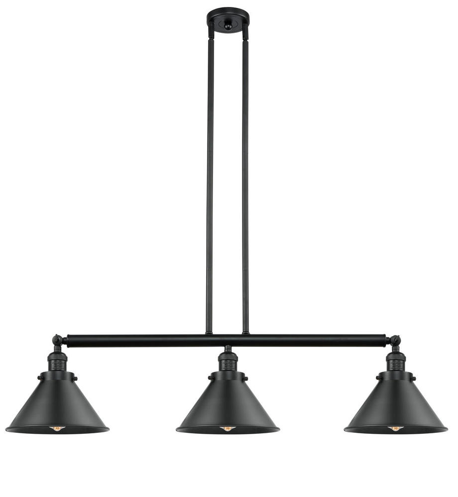 Briarcliff - 3 Light - 43 inch - Matte Black - Stem Hung - Island Light