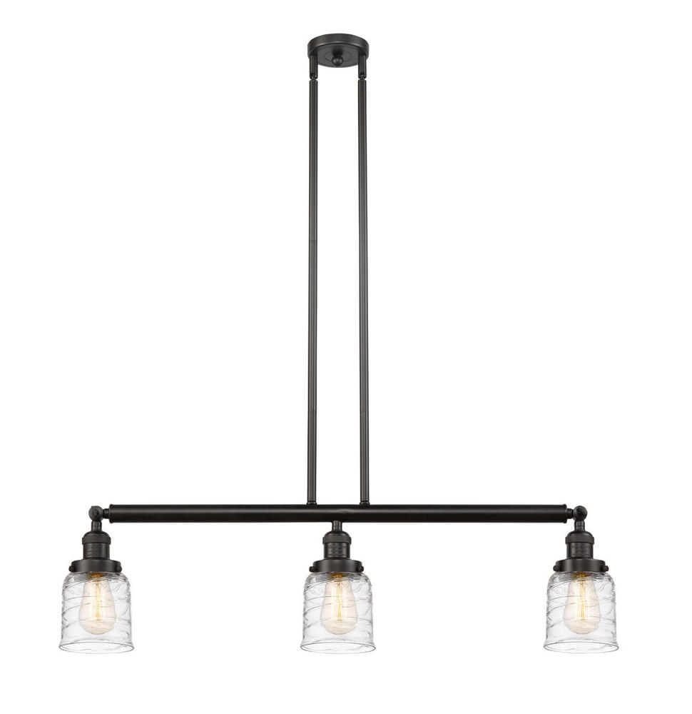 Bell - 3 Light - 38 inch - Oil Rubbed Bronze - Stem Hung - Adjustable Island Light
