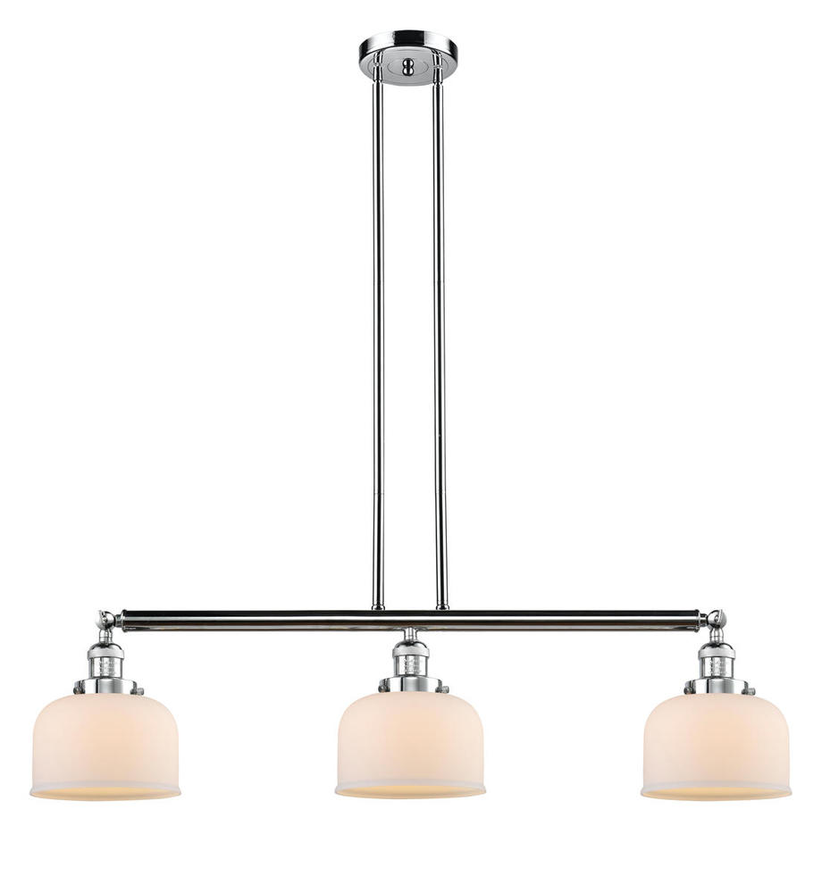 Bell - 3 Light - 41 inch - Polished Chrome - Stem Hung - Adjustable Island Light
