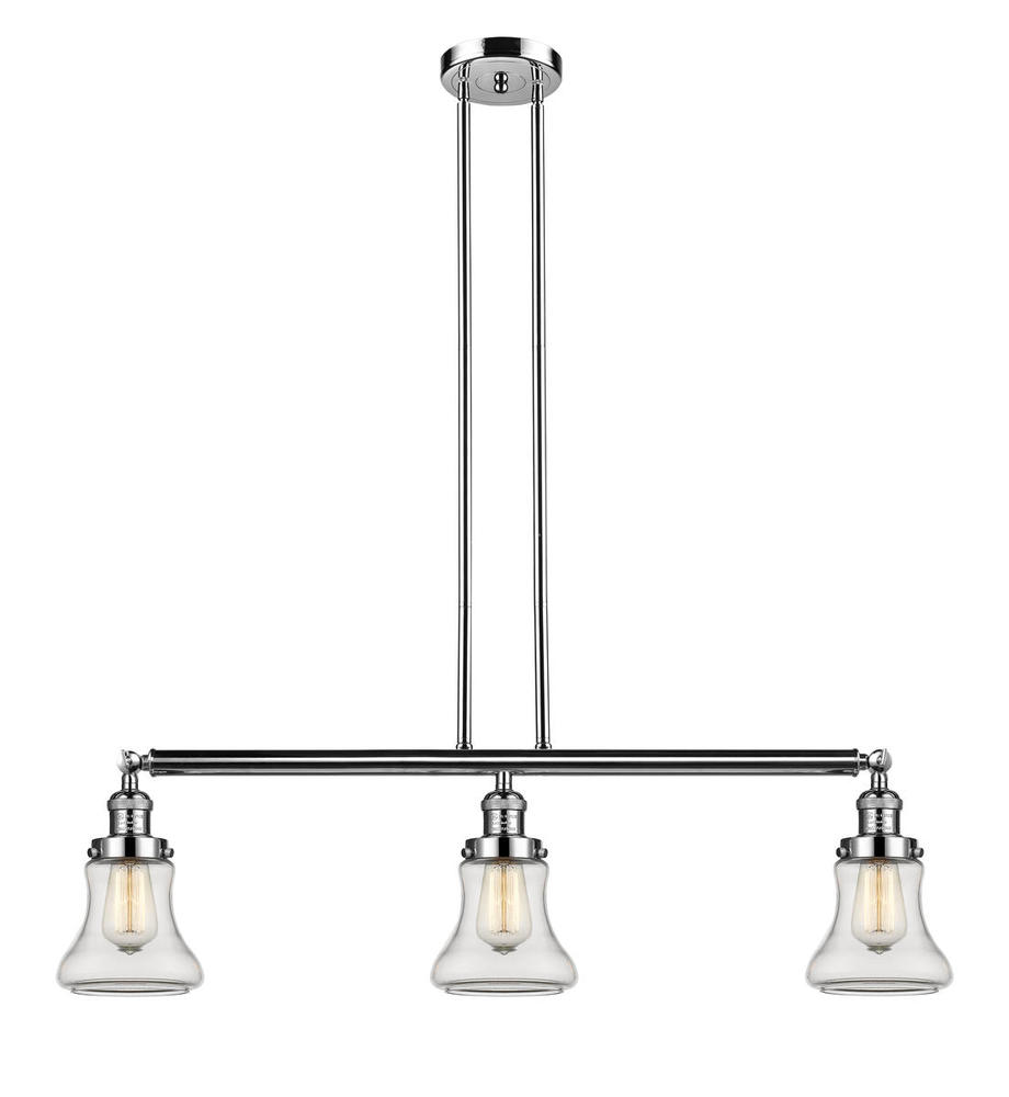 Bellmont - 3 Light - 39 inch - Polished Nickel - Stem Hung - Island Light