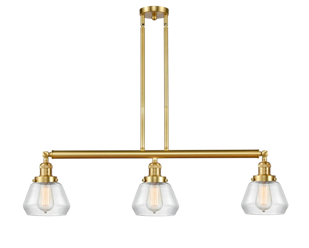 Fulton - 3 Light - 39 inch - Satin Gold - Stem Hung - Island Light