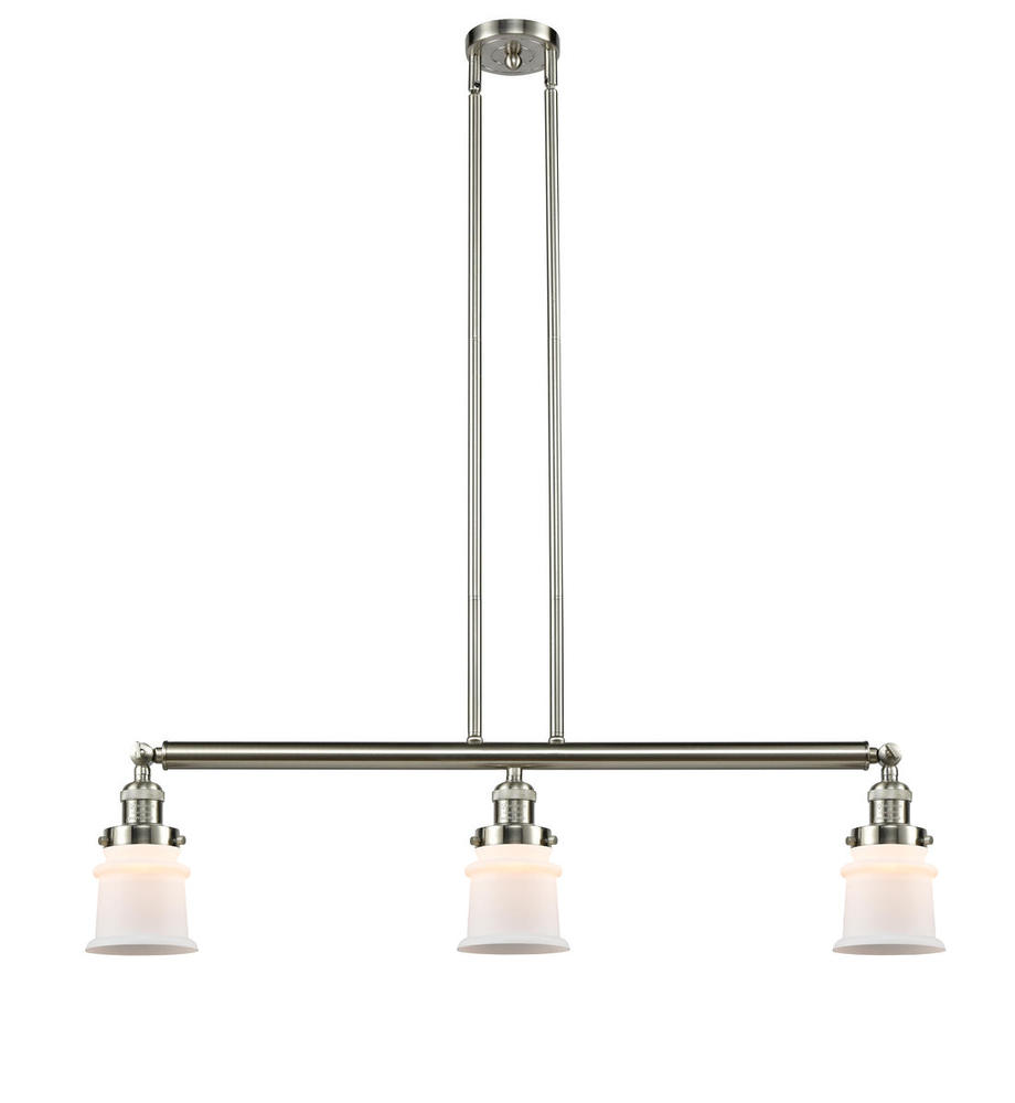 Canton - 3 Light - 39 inch - Brushed Satin Nickel - Stem Hung - Adjustable Island Light