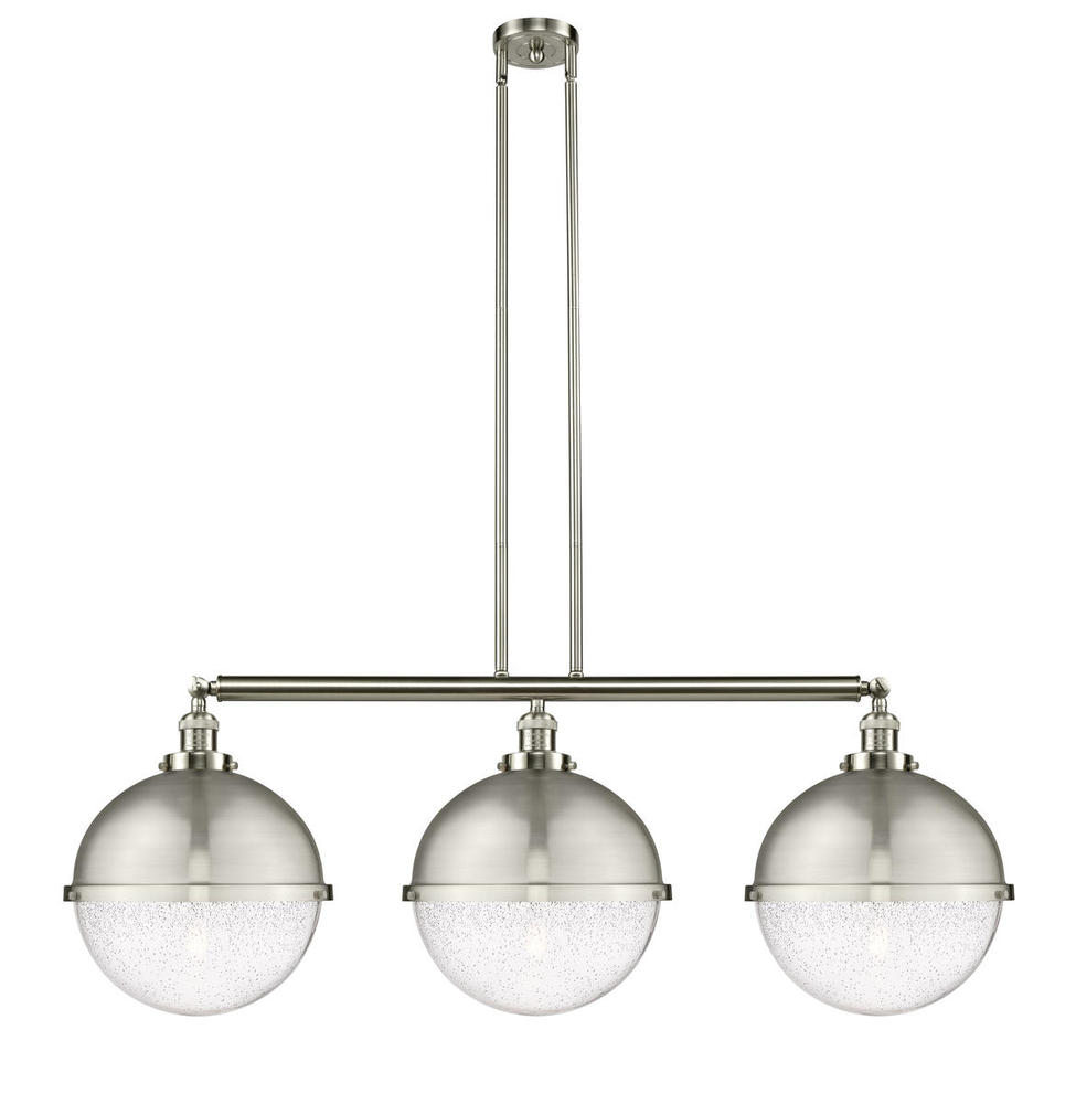 Hampden - 3 Light - 45 inch - Brushed Satin Nickel - Stem Hung - Island Light