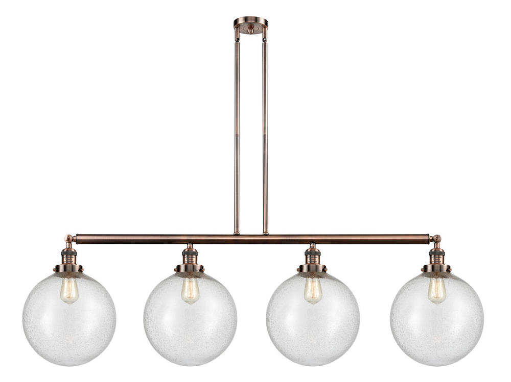Beacon - 4 Light - 56 inch - Antique Copper - Stem Hung - Island Light