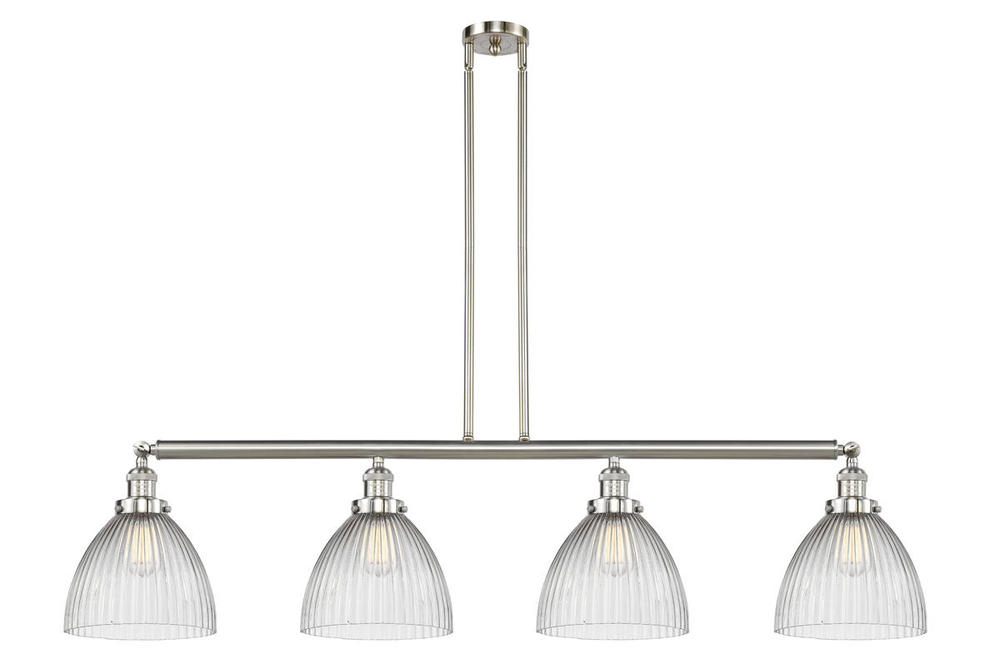 Seneca Falls - 4 Light - 51 inch - Brushed Satin Nickel - Stem Hung - Island Light