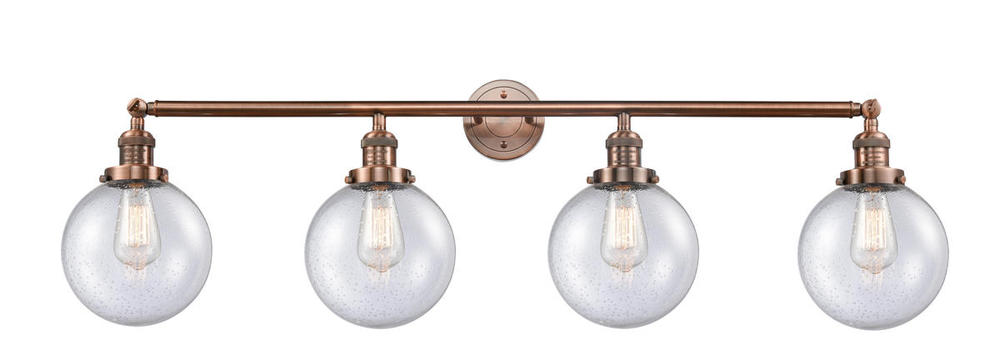 Beacon - 4 Light - 44 inch - Antique Copper - Adjustable Bath Vanity Light