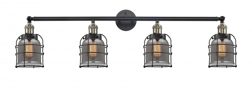 Bell Cage - 4 Light - 42 inch - Black Antique Brass - Adjustable Bath Vanity Light