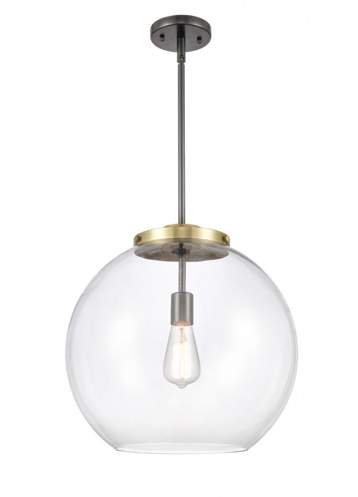 Athens - 1 Light - 16 inch - Black Antique Brass - Cord hung - Pendant