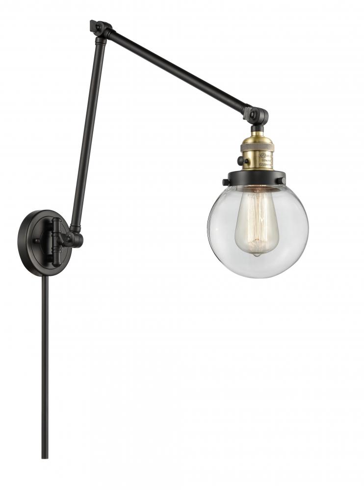 Beacon - 1 Light - 6 inch - Black Antique Brass -Adjustable Swing Arm