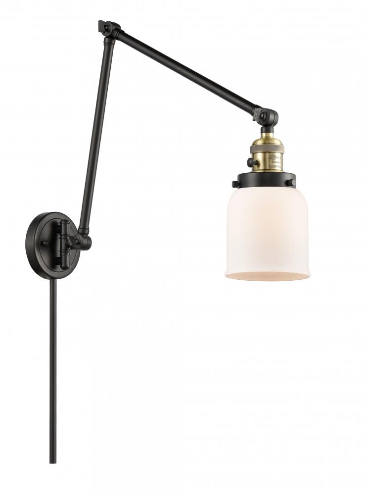 Bell - 1 Light - 8 inch - Black Antique Brass -Adjustable Swing Arm
