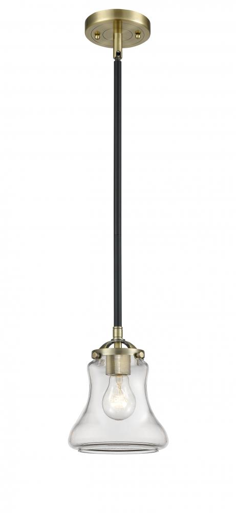 Bellmont - 1 Light - 6 inch - Black Antique Brass - Cord hung - Mini Pendant