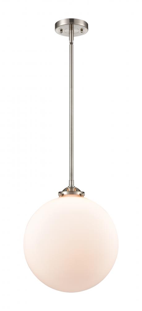 Beacon - 1 Light - 12 inch - Brushed Satin Nickel - Cord hung - Mini Pendant